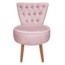Ver imagem 1 de Poltrona Decorativa Royal Capitone de Luxo Slk Decor Rosa Claro