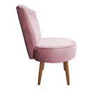 Ver imagem 4 de Poltrona Decorativa Royal Capitone de Luxo Slk Decor Rosa Claro
