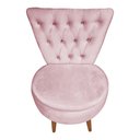 Ver imagem 5 de Poltrona Decorativa Royal Capitone de Luxo Slk Decor Rosa Claro