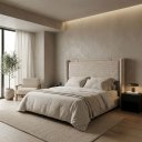 Ver imagem 4 de Cabeceira King Estofada para Cama Box 2,23m Boucle Design Moderno Elegante