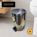 Ver imagem 4 de Lixeira Inox 3l com Pedal e Balde Interno Removível