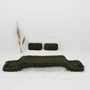 Ver imagem 3 de Manta Peseira de Maxi Tricot King 0,70x2,50m, Cor Musgo - Magma Cotton