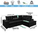 Ver imagem 4 de Sofá de Canto Montreal Retrátil, Reclinável, 4 Lugares 2,70x2,10 Metros, Chaise Fixo, Pillow Top, Pr