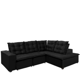 Sofá de Canto Montreal Retrátil, Reclinável, 4 Lugares 2,70x2,10 Metros, Chaise Fixo, Pillow Top, Pr - 2