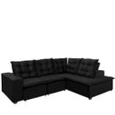 Ver imagem 2 de Sofá de Canto Montreal Retrátil, Reclinável, 4 Lugares 2,70x2,10 Metros, Chaise Fixo, Pillow Top, Pr