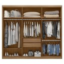Ver imagem 5 de Cômoda London e Guarda Roupa Casal Venice 62080 Amendola Touch Off White - Demóbile