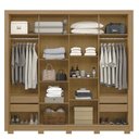 Ver imagem 4 de Guarda Roupa 8 Portas Zuri Ele e Ela c/Espelho e Pés Cinamomo