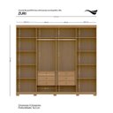 Ver imagem 3 de Guarda Roupa 8 Portas Zuri Ele e Ela c/Espelho e Pés Cinamomo
