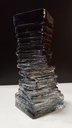 Ver imagem 3 de Vaso Decorativo Enfeite Planta Pedra Vidro 24x10x10cm Fume