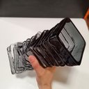 Ver imagem 2 de Vaso Decorativo Enfeite Planta Pedra Vidro 24x10x10cm Fume