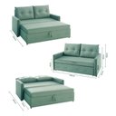 Ver imagem 2 de Sofá Icaria 3 em 1 Sofá Chaise Cama Verde Estofama