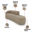 Ver imagem 3 de Sofá 4 Lugares Orgânico 220cm Morgan e Poltrona Lua Suede Marrom Rato D03 - D’Rossi