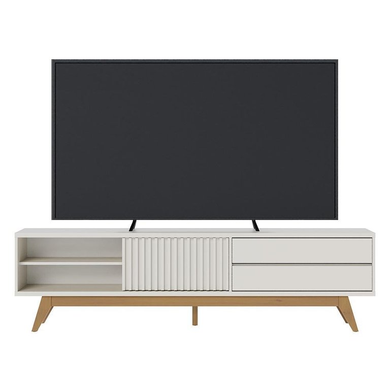 Rack Bancada Veneza Off White Matte para Tv até 75” - Colibri