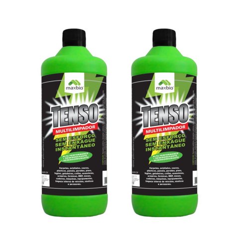 Kit 2 Tenso Limpa Estofados Sofá Banco Carro Pisos 1l Maxbio