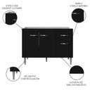 Ver imagem 2 de Balcão de Pia Ajl Gabriela 1,20cm S/tampo - Moveis Leartam