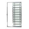 Porta de Alumínio de Correr 210x150cm 2 Folhas com Travessa e Vidro Liso Anodizado Super Brimak - 1