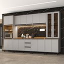 Ver imagem 1 de Cozinha Completa Modulada 6 Peças 340 cm Cinza Tóquio Casamia