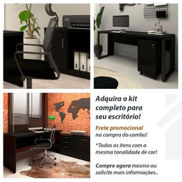Armário Baixo para Escritório 120 Cm Linha de Alto Padrão - 4