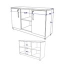 Ver imagem 2 de Armário Baixo para Escritório 120 Cm Linha de Alto Padrão