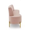Sofá 2 Lugares Living 135cm Pé Ferro Dourado Maraú Veludo Rosê K01 - D'rossi - 6