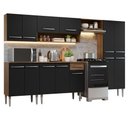 Ver imagem 3 de Armário de Cozinha Completa 293cm Rustic/Preto Emilly Madesa 10