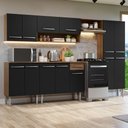 Ver imagem 1 de Armário de Cozinha Completa 293cm Rustic/Preto Emilly Madesa 10