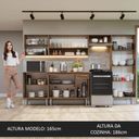 Ver imagem 6 de Armário de Cozinha Completa 293cm Rustic/Preto Emilly Madesa 10