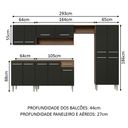 Ver imagem 4 de Armário de Cozinha Completa 293cm Rustic/Preto Emilly Madesa 10