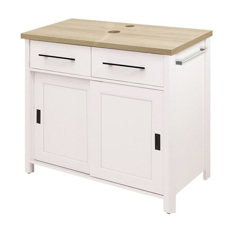 Gabinete Banheiro com Tampo 2 Pt 2 Gv 85 Cm Bn04 Branco Dtall