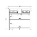 Ver imagem 5 de Gabinete Banheiro com Tampo 2 Pt 2 Gv 85 Cm Bn04 Branco Dtall