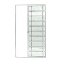 Ver imagem 1 de Porta de Alumínio de Correr 210x150cm 2 Folhas com Travessa e Vidro Liso Super Brimak