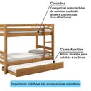 Ver mais imagens de Treliche Solteiro 100% Madeira Maciça La Paz Espresso Móveis