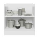 Ver imagem 4 de Balcão de Cozinha 80 cm 2 Portas (sem Tampo) Branco/Cinza Lux Madesa