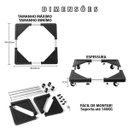 Ver imagem 6 de Suporte com Rodinhas Ajustavel para Geladeira Fogao Maquina de Lavar Eletromestico Base Antiderrapan