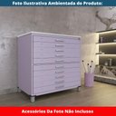 Ver imagem 2 de Mapoteca 10 Gavetas Pandin 120 Cm (larg) Inmetro Tampo Mdp Branco Estrutura e Gavetas em Aço Lilás