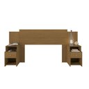 Ver imagem 4 de Cabeceira Extensível Cama Solteiro, Casal e Queen com Mesa de Cabeceira Maceió Carvalho