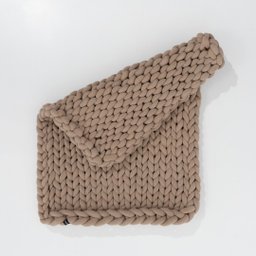 Manta Peseira de Tricot Solteiro/sofá 0,60x1,50m, Cor Areia - Magma Cotton - 2
