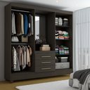 Ver imagem 2 de Guarda-roupa Solteiro Capelinha 4 Portas 3 Gavetas com Espelho - Panorama Móveis