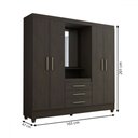 Ver imagem 4 de Guarda-roupa Solteiro Capelinha 4 Portas 3 Gavetas com Espelho - Panorama Móveis