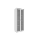 Ver imagem 2 de Armário Multiuso Lavanderia Am-3111 C/ 2 Portas C/ Vidro Branco - Tecno Mobili