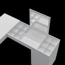 Ver imagem 2 de Escrivaninha Penteadeira Camarim Mobler Princesa Branco