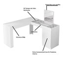 Ver imagem 4 de Escrivaninha Penteadeira Camarim Mobler Princesa Branco