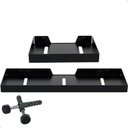 Ver imagem 1 de Kit Porta Sabonete e Shampoo para Banheiro Preto Fs.plus