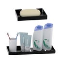 Ver imagem 2 de Kit Porta Sabonete e Shampoo para Banheiro Preto Fs.plus