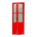 Ver imagem 1 de Porta Camarão Meia Lambril Meia Vidrão Linha 25 Vidro Boreal 210cm x 60cm Brimak Abertura Direita Vermelho