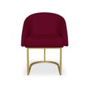 Ver imagem 2 de Banqueta Poltrona Lua Penteadeira e Salão com Base Metálica:bordo