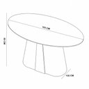 Ver imagem 5 de Mesa de Jantar 6 Lugares Orgânica Tampo Elipse 183cm Degas D05 Freijó - Lyam Decor