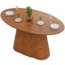 Ver imagem 7 de Mesa de Jantar 6 Lugares Orgânica Tampo Elipse 183cm Degas D05 Freijó - Lyam Decor