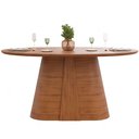 Ver mais imagens de Mesa de Jantar 6 Lugares Orgânica Tampo Elipse 183cm Degas D05 Freijó - Lyam Decor