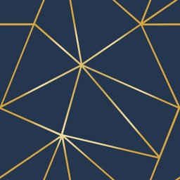 Papel de Parede Adesivo Zara Azul Marinho Dourado Sala 5m - 4